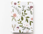 Moyenne illustré Journal | À la main illustrée Floral Journal, papeterie cahier ligné : Collection jardin sauvage