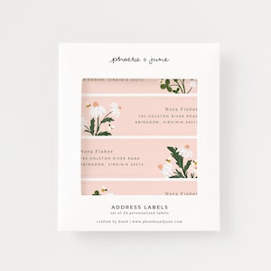 Set of 24 Address Labels | Bee Personalized Return Address Labels, Stationery Set of Address Stickers