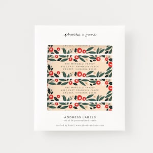 Christmas Address Labels Round Return Labels Holiday - Etsy