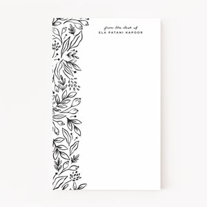 Saturday Personalized Notepad, Custom Notepad Stationery