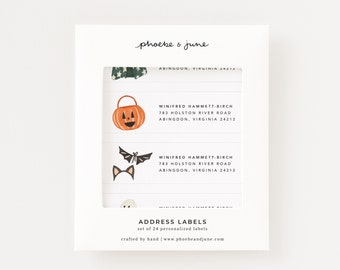 Halloween Kostüme Adressetiketten | Halloween Personalisierte Adressetiketten