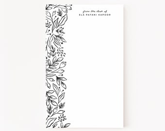 Saturday Personalized Notepad, Custom Notepad Stationery