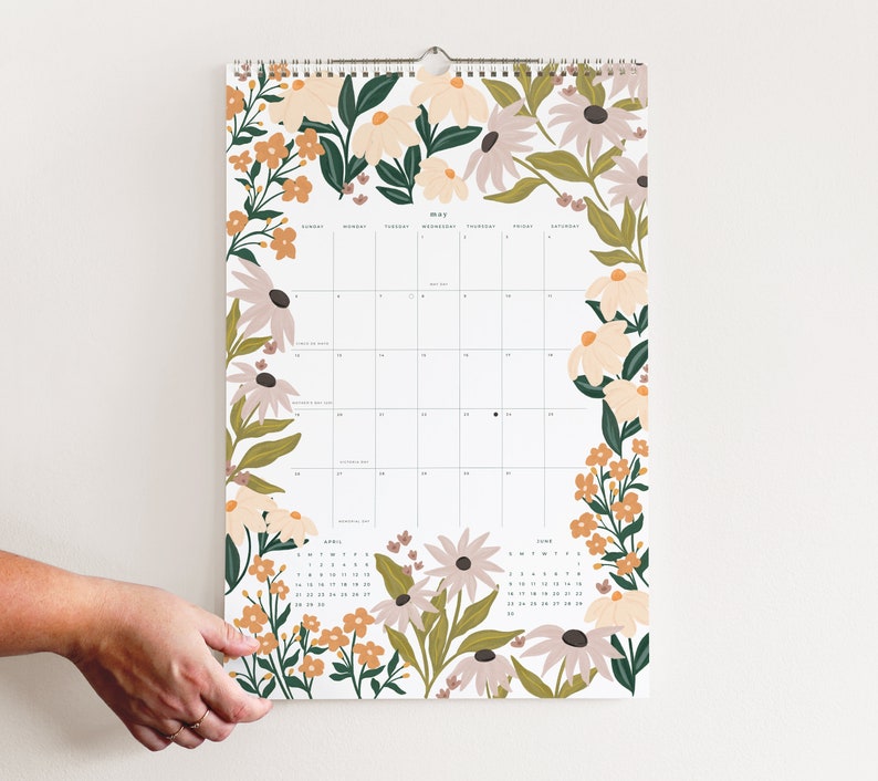 2024 Botanical Appointment Calendar : Large Illustrated 12 Month Wall Calendar image 2