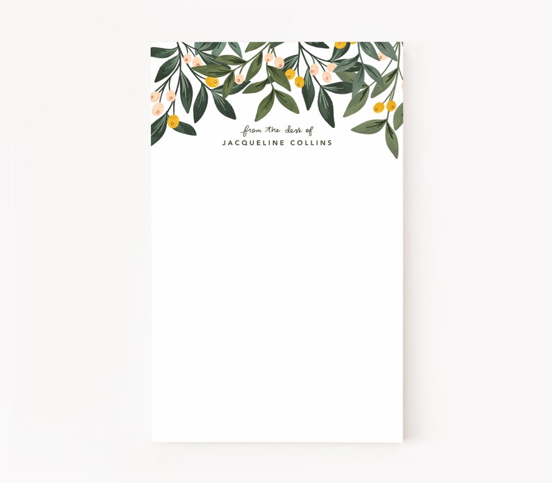 Orchard Personalized Notepad Illustrated Stationery Notepad, Custom Notepad Personalized image 1
