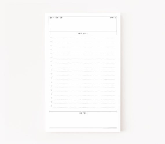 Minimalist To Do List Notepad Daily To Do List Notepad Etsy Ireland