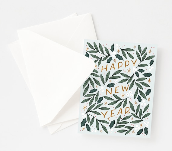 HEATH 直筆サイン入り　Christmas Newyearカード Happy New Year Card | Hand Illustrated and Lettered Holiday