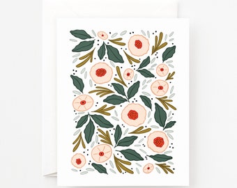 Marisol Blooms Notecard Set of 8, Illustrated Floral Everyday Note Cards Set