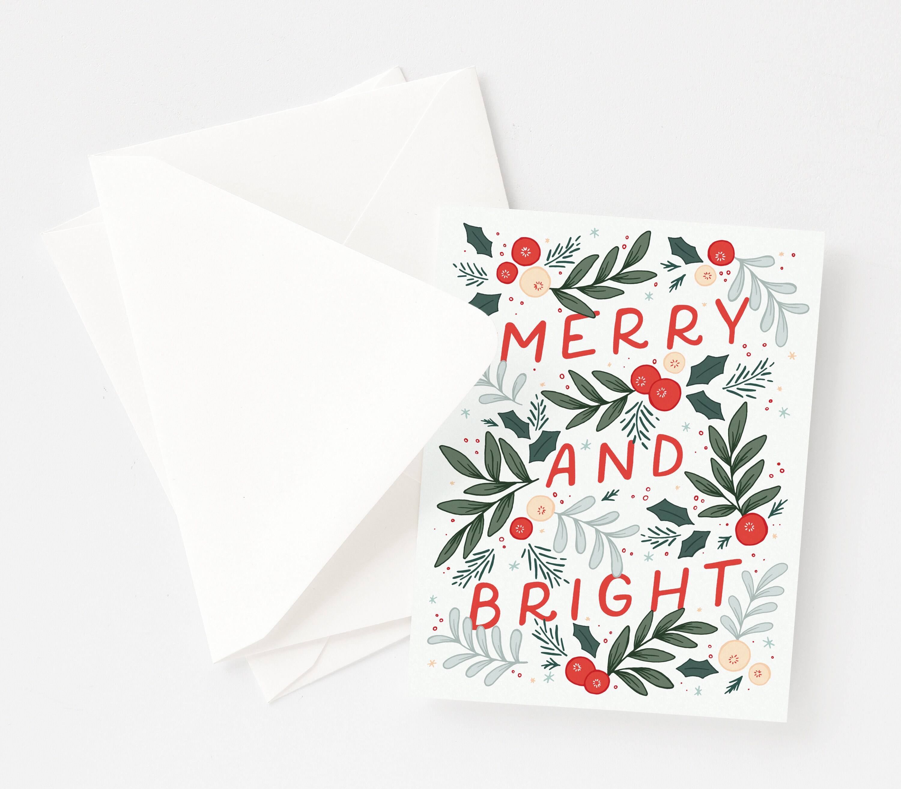 Merry & Bright Personalized Christmas Card Photo Album or Guest