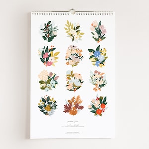 2024 Botanical Appointment Calendar : Large Illustrated 12 Month Wall Calendar image 1