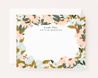 Meadow Personalized Stationery Cards: Custom Letter Writing Set