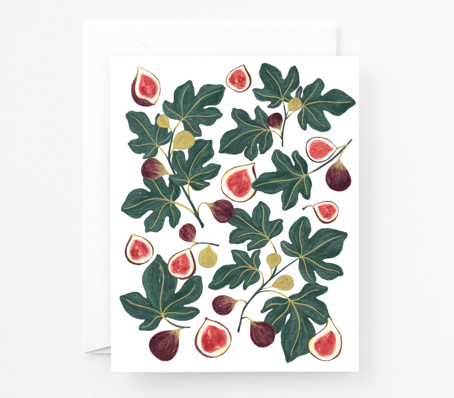 PhoebeAndJune Set of 8 Fig Notecard Set