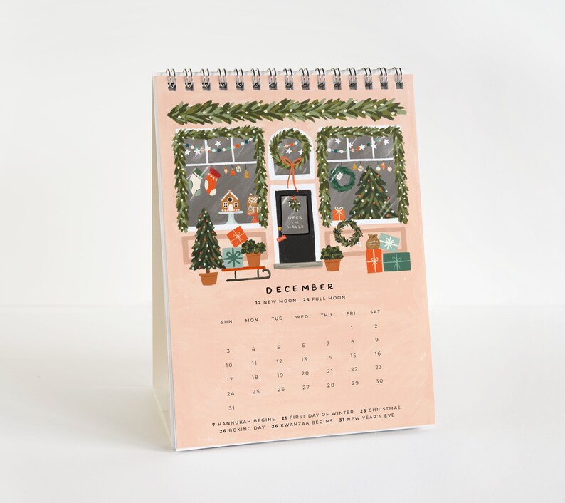 The 2023 Shops & Markets Calendar Illustrated 12 Month Desk Etsy