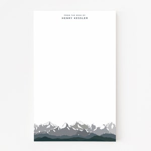 Notatnik z personalizowanymi motywami Rockies | Ilustrowane artykuły piśmiennicze Rocky Mountains, Notatnik bez podziału na płeć
