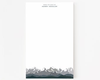 Rockies Personalized Notepad | Illustrated Rocky Mountains Stationery, Gender Neutral Note Pad