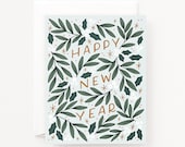 Happy New Year Card | Hand Illustrated and Lettered Holiday