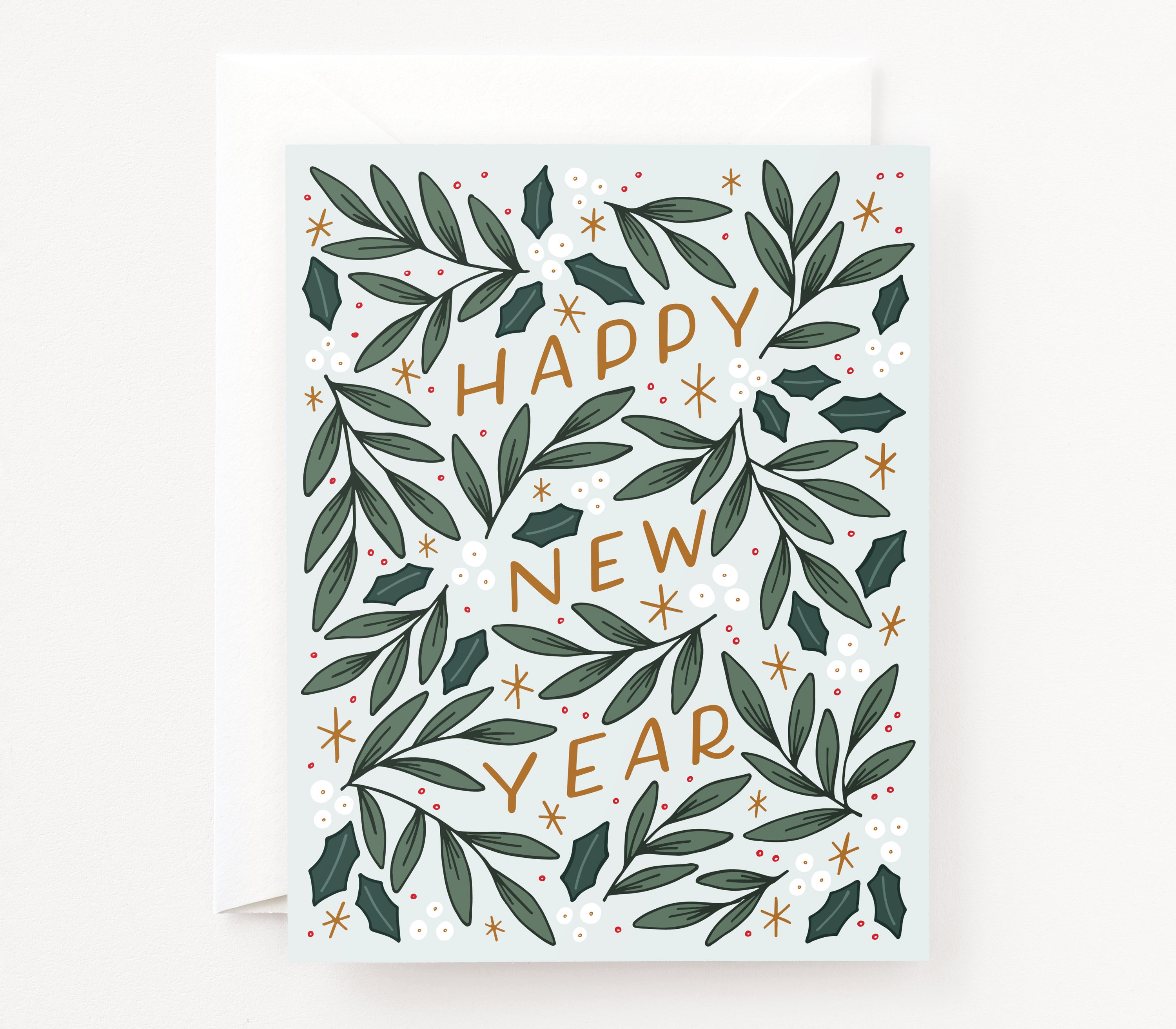 Happy New Year Card | Hand Illustrated and Lettered Holiday
