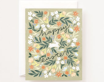 Folk Easter Cards : Illustrated Happy Easter Cards Set of 8 or Single Easter Greeting Card