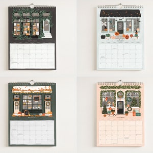 2024 Shops & Markets Calendar : Monthly Calendar, Illustrated Wall Calendar for Hanging image 7