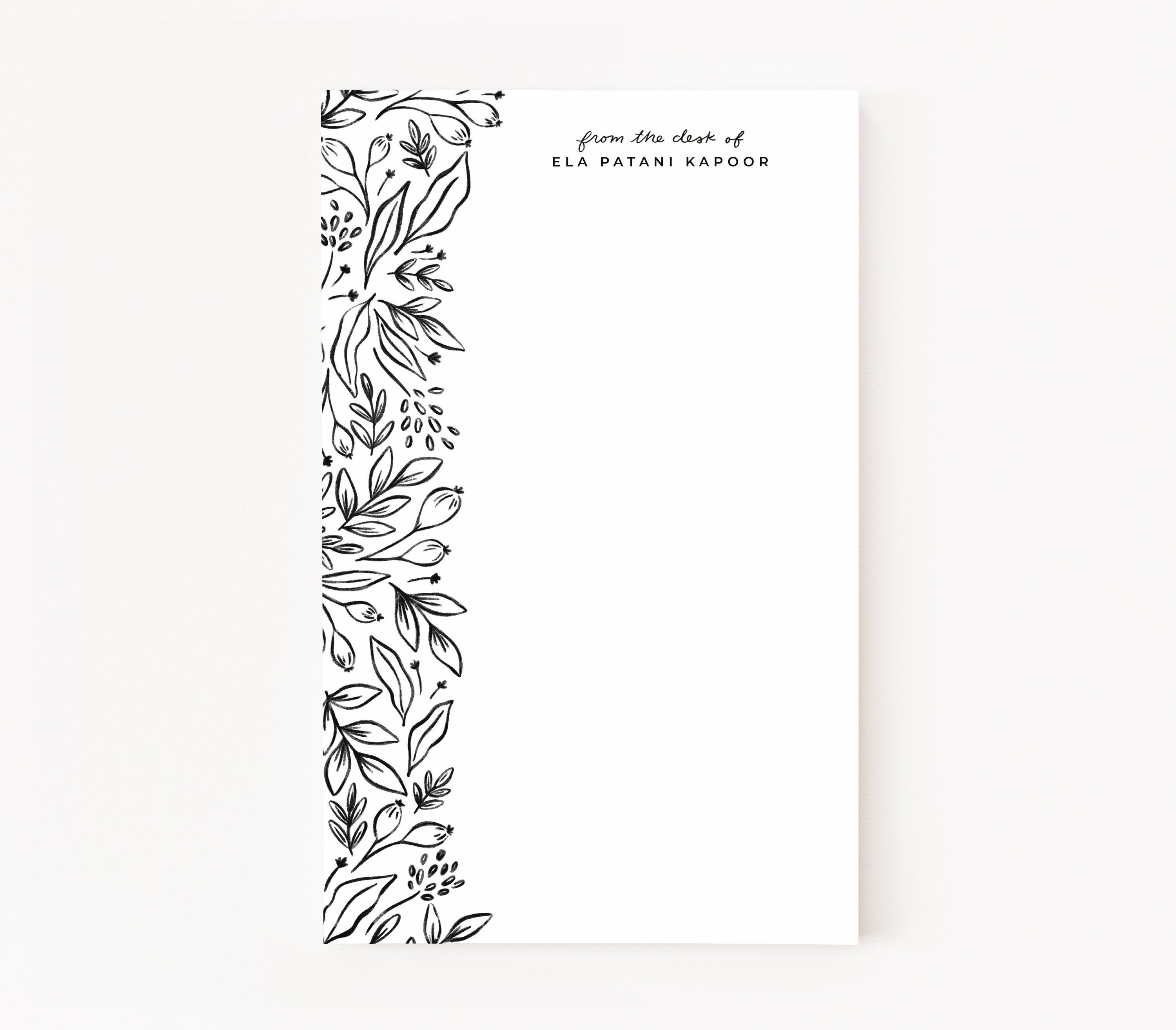 Saturday Personalized Notepad Custom Notepad Stationery Etsy