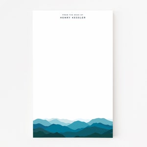 Appalachy Personalizowany Notatnik | Ilustrowane Blue Ridge Mountains Papeteria, Notatnik Bez Uwag na Płeć