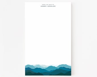 Appalachians Personalized Notepad | Illustrated Blue Ridge Mountains Stationery, Gender Neutral Note Pad