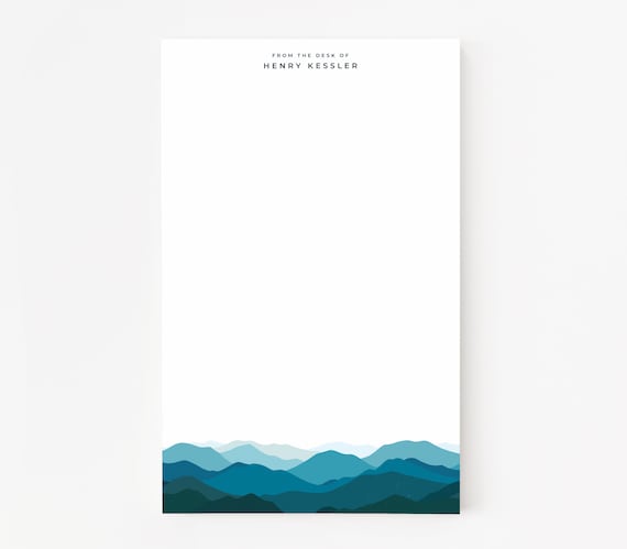 Appalachians Personalized Notepad | Illustrated Blue Ridge Mountains Stationery, Gender Neutral Note Pad