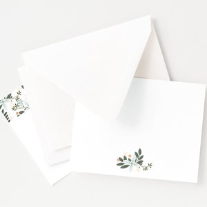 Morning Blooms Personalized Stationery Set Floral Custom Stationery Gift Set with Notepad and Cards image 5