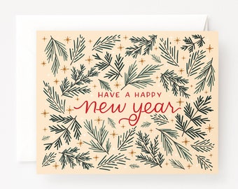 New Years Card Etsy