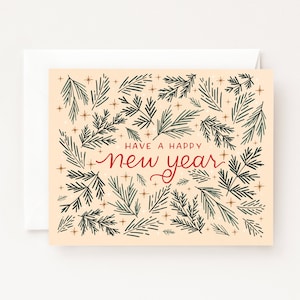 Guten Rutsch ins Neue Jahr Karten | Winter Neujahr Weihnachtskarten 8er Set oder individuelle Grußkarten, illustrierte Weihnachtskarten