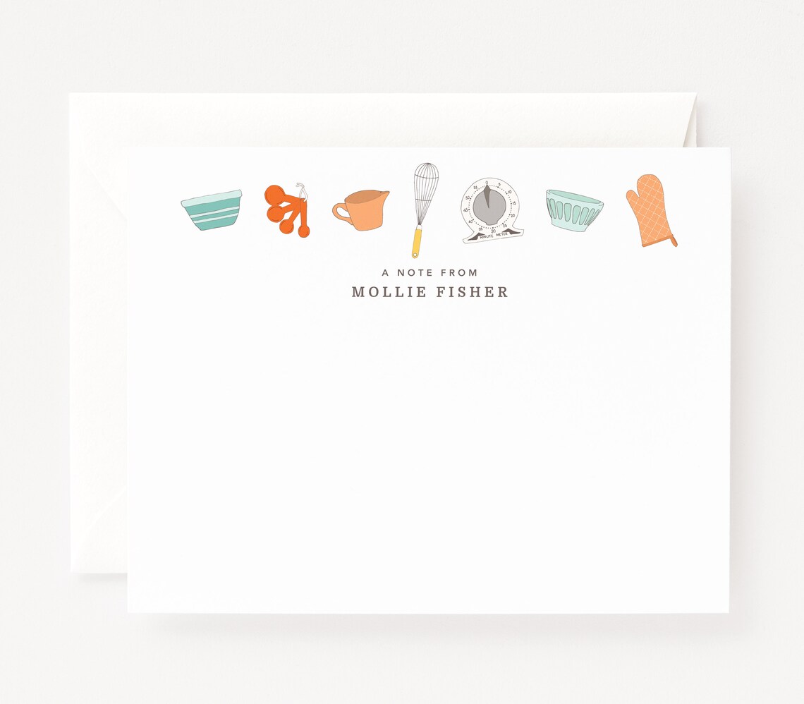 Personalized Stationery Card Set of 12 Cards Custom Etsy