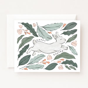 Cartes de lapin de Pâques : lot de 8 cartes de Pâques ou une seule carte de voeux