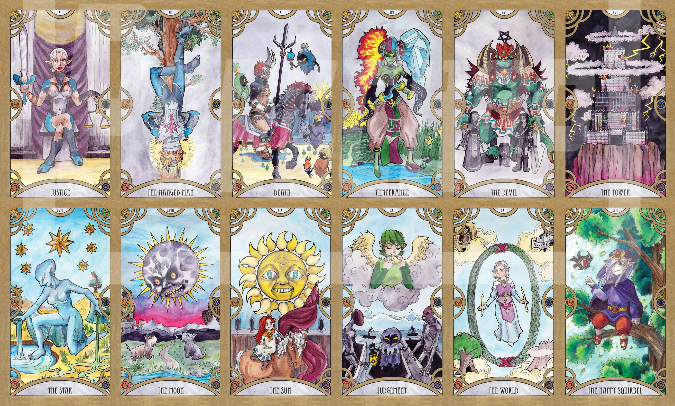 Legend of Zelda Tarot Card Deck 79 Cards Major and Minor Etsy