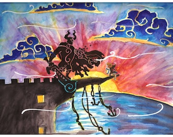 LoZ Windwaker Seascape Print - 11" x 8.5"