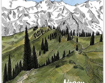 Roam Ramble Wander - Recycled Birthday Card for Hikers