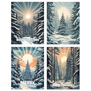 Forest Light Christmas Cards Box Set