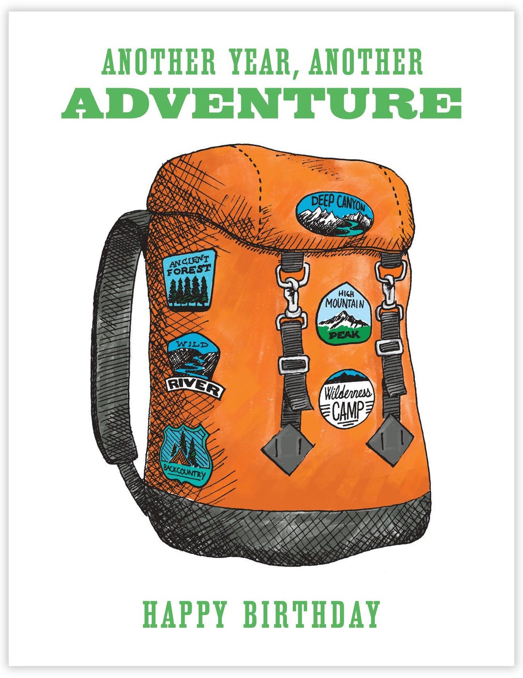 Backpack Adventure - Recycled Birthday Card for Hikers - Etsy