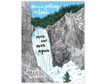 Falling In Love Wedding Card