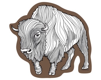 Bison Sticker