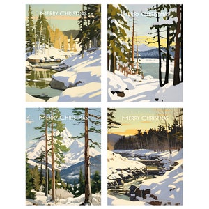 Winter Landscapes Christmas Cards Box Set