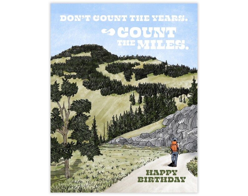 Count The Miles Birthday Card image 1
