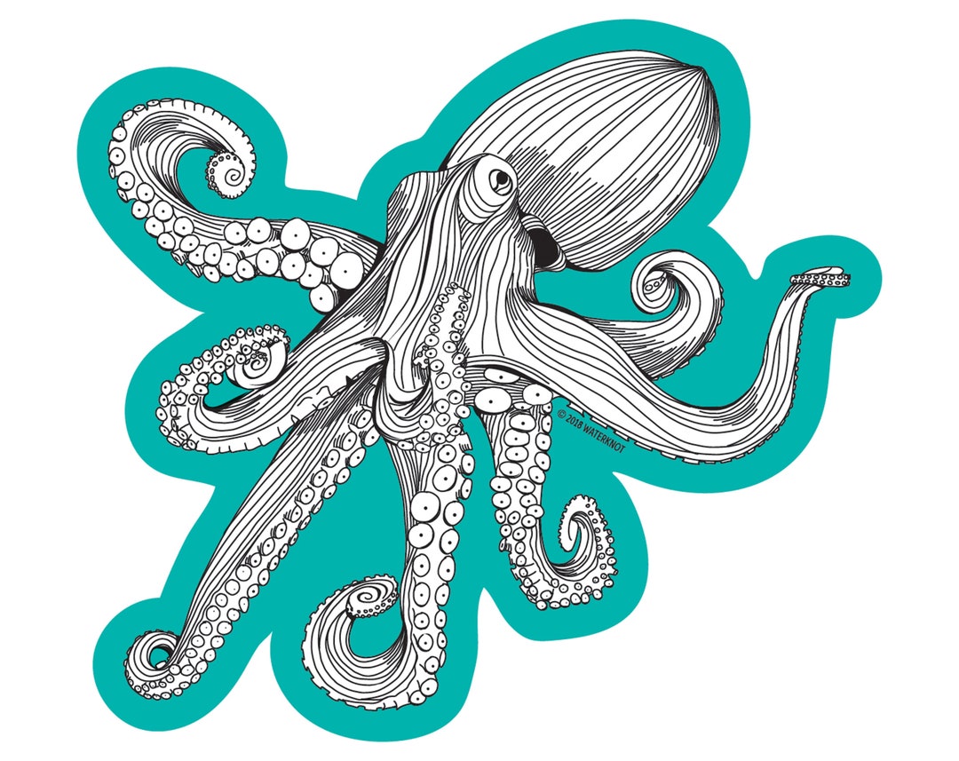 Sticker Octopus Jpg Octopus Sticker - Etsy