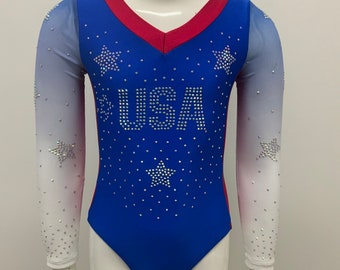 Veroveren impliceren winkel Team USA 2021 Gymnastics Leotard/long Sleeve/competition - Etsy