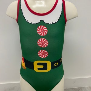 New! Christmas Elf  gymnastics leotards for girls