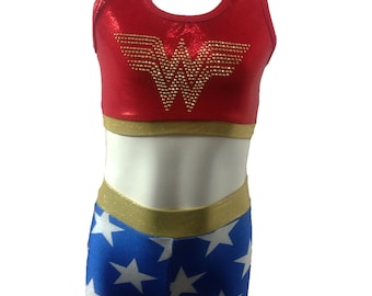 2 PIECE WONDER GIRL dance/gymnastics/cheer workout set