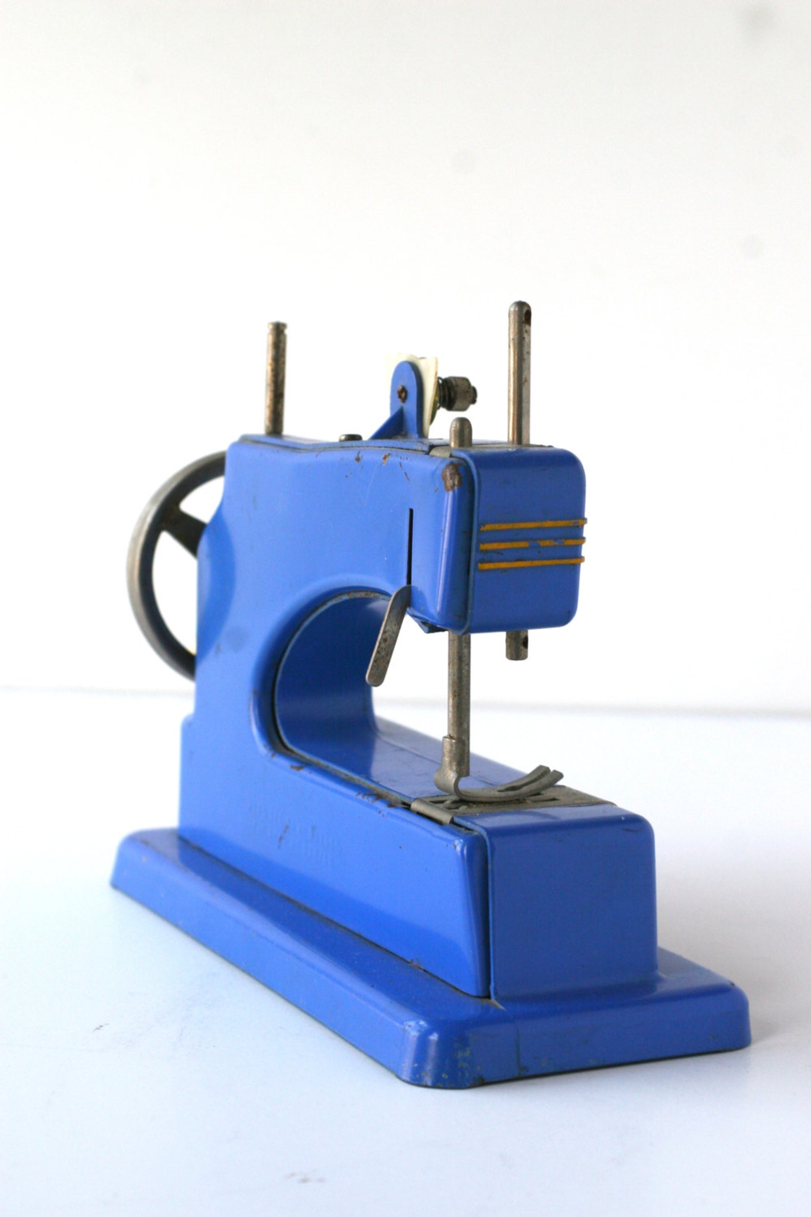 Vintage Bright Blue Vulcan Junior Toy Sewing Machine Etsy