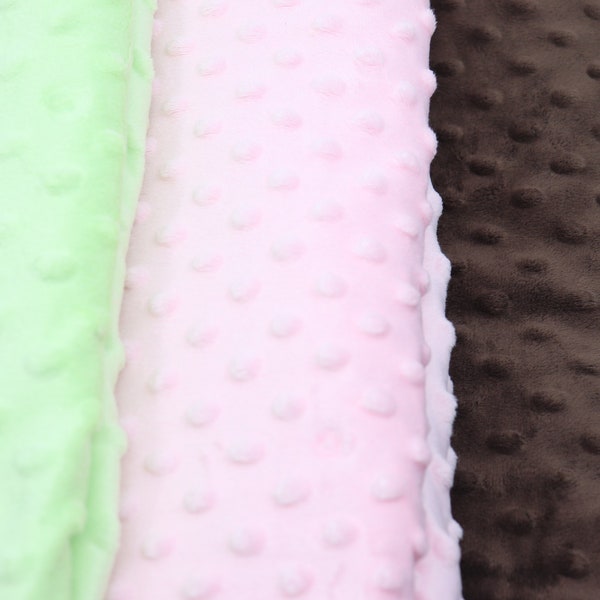 Soft Cuddle Minky Dot Fabric - By the Yard