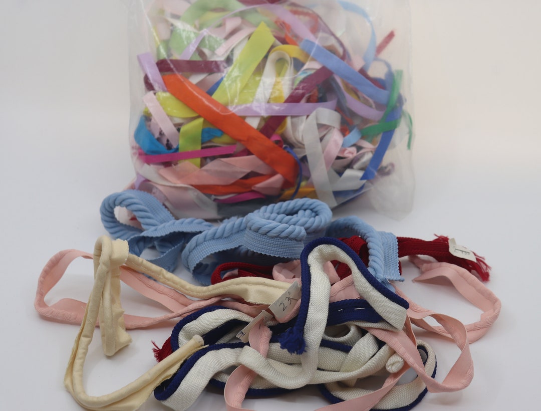 Vintage Cording With Lip and Ribbon Remnants/ribbon Grab Etsy