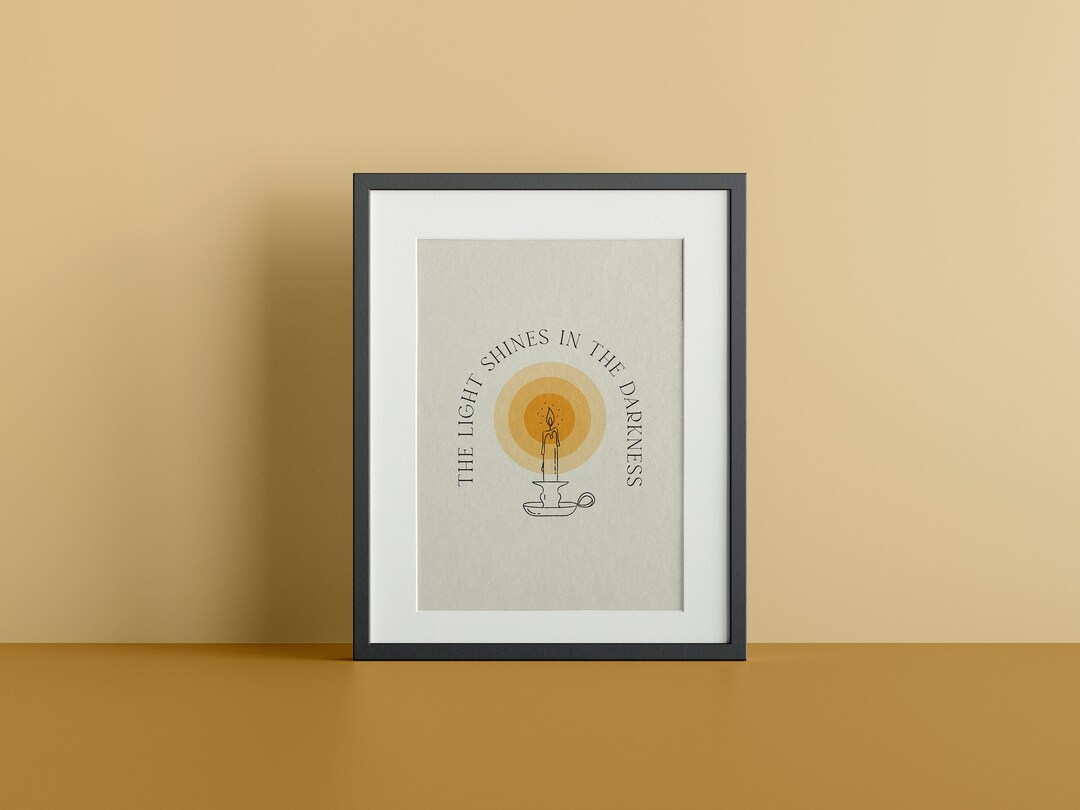 John 1:5 Bible Verse Print | the Light Shines in the Darkness ...