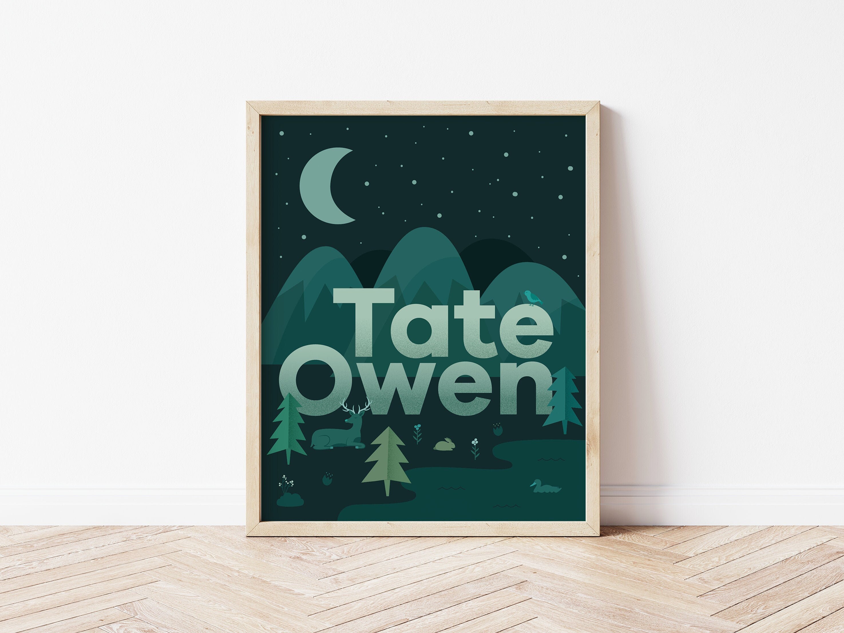 Custom Baby Name Print | Personalized Nursery Art