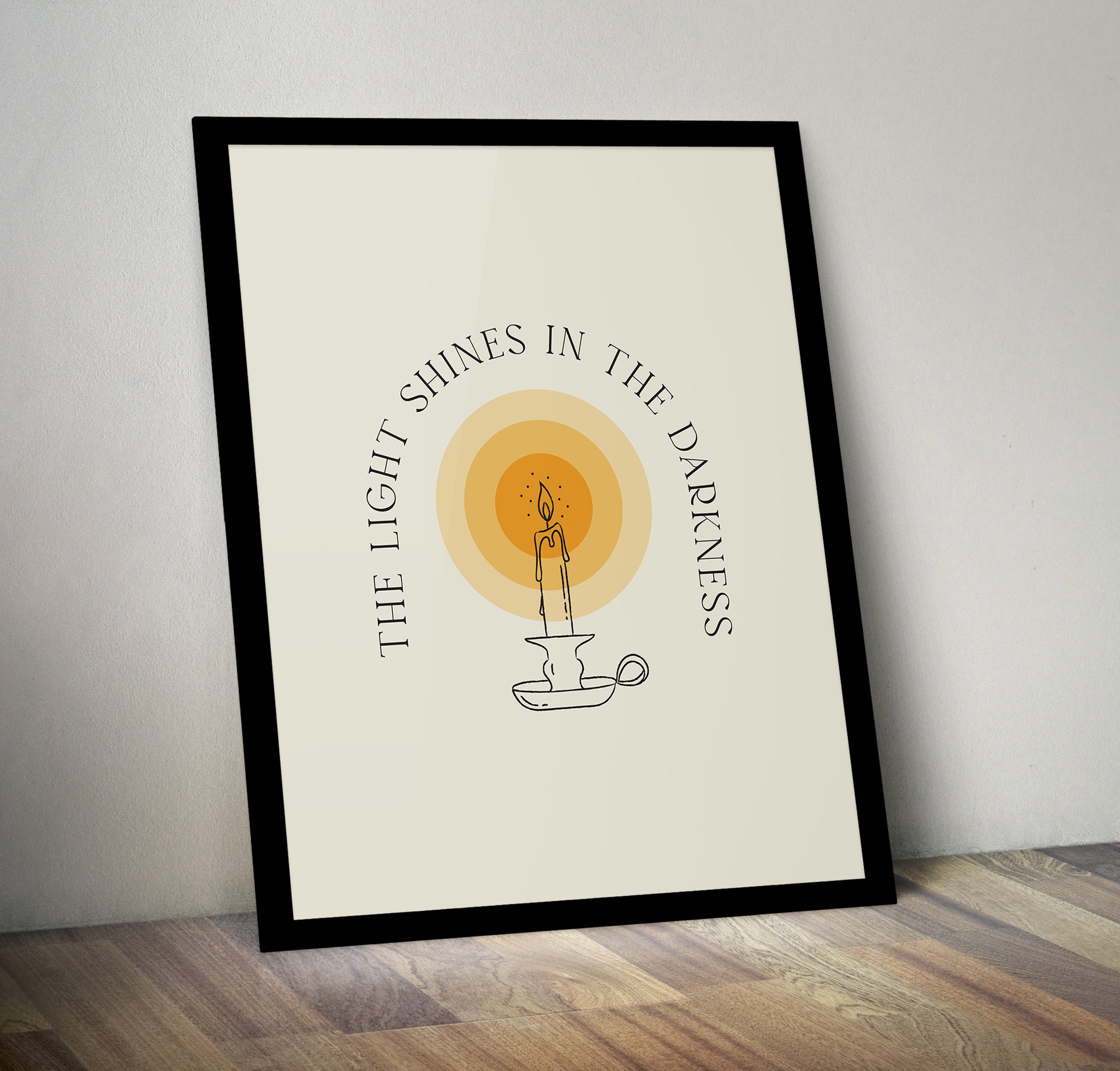 John 1:5 Bible Verse Print | the Light Shines in the Darkness ...